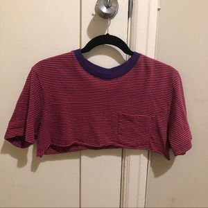 Cropped Striped Urban Outfitters Tee